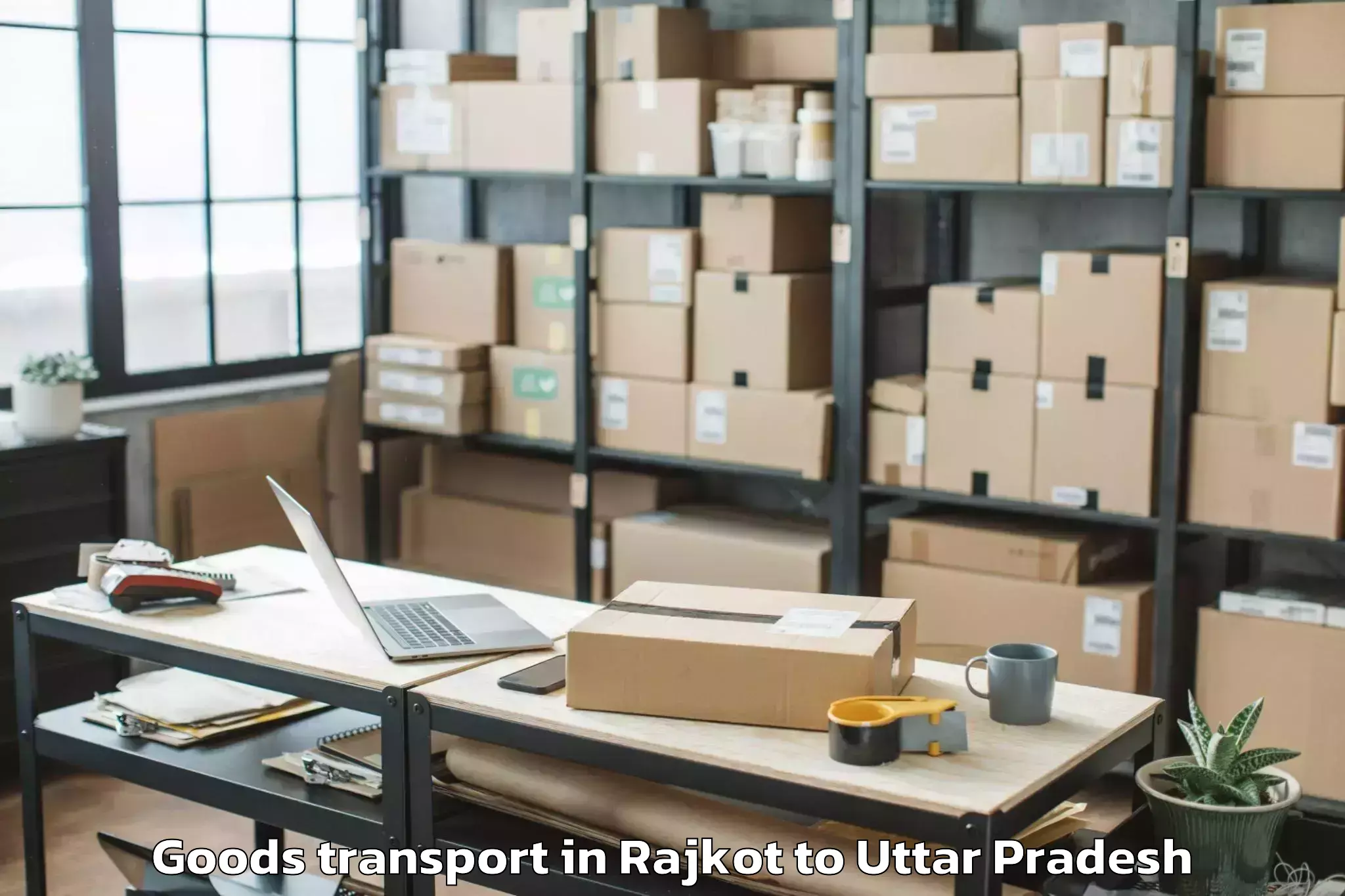 Professional Rajkot to Chillupar Goods Transport